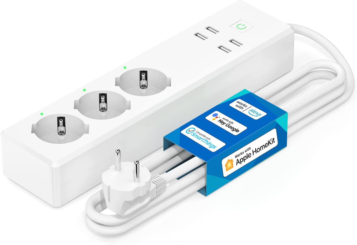 Bild zu Meross 3-fach WLAN Steckdosenleiste mit USB-Anschlüssen für 37,99€ (Vergleich: 43,99€)