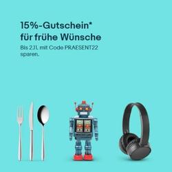 Bild zu eBay: 15% Rabatt-Gutschein für eure „frühen Wünsche“