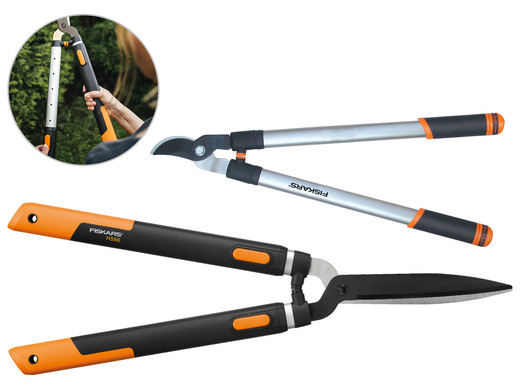 Bild zu Fiskars Teleskop-Heckenschere HS86 (1013565) und Teleskop-Astschere (1000578) für 40,90€ (Vergleich: 89,84€)