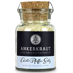 Bild zu [beendet] Ankerkraut Aioli-Pfeffer Salz, für Aioli-Butter, Finisher-Salz, 155g im Korkenglas ab 2,57€