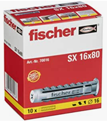 Bild zu fischer 70016 Spreizdübel SX 16 x 80, Schachtel mit 10 Nylondübeln für 4,62€ (VG: 8,89€)