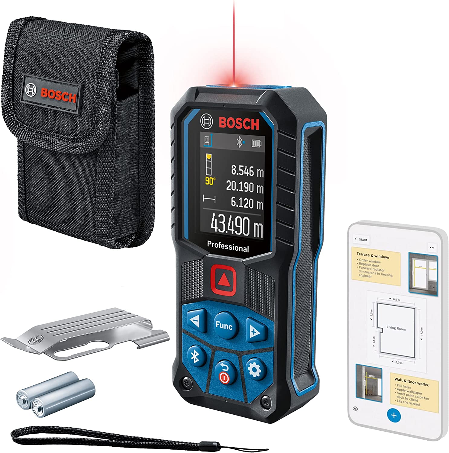 Bild zu Bosch Professional Laser-Entfernungsmesser GLM 50-27 C mit Gürtelclip für 125,68€ (Vergleich: 147€)