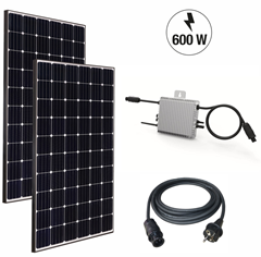 Bild zu [wieder da] Komplettes Balkonkraftwerk 600W (2 x JA-Solar 380W inkl. Deye SUN600G3-EU-230 Wechselrichter und WLAN+AC Adapter-Stecker) für 599€