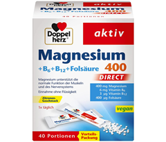 Bild zu Doppelherz Magnesium 400 DIRECT – Magnesium als Beitrag für die normale Muskelfunktion 40 Stück für 2,14€ (VG: 3,39€)