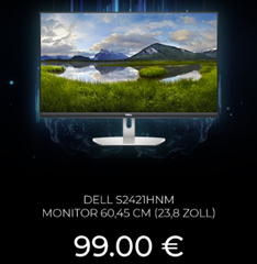 Bild zu Dell S2421HNM Monitor 60,45 cm (23,8”, Full HD, IPS, 4 ms, HDMI, AMD FreeSync) für 99€ (VG: 139,90€)