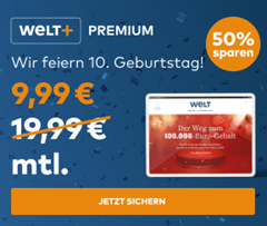 Bild zu Welt+: WeltPlus Premium für 9,99€/Monat (anstatt 19,99€) oder Jahresabo für 99,90€ (anstatt 220,89€)