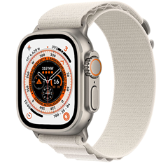 Bild zu Apple Watch Ultra (GPS + Cellular, 49mm) Smartwatch – Titangehäuse, Alpine Loop Polarstern für 901,55€