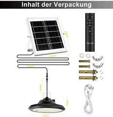 Bild zu ONIVIB Solar Hängelampe für den Außenbereich, 100LED & 1200LM mit 4500mAh Akku für 34,99€