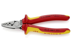 Bild zu Knipex 9778180 Crimpzange für Aderendhülsen isoliert mit Mehrkomponenten-Hüllen, VDE-geprüft 180 mm für 20,31€ (VG: 30,26€)