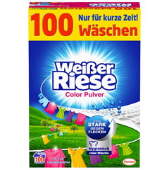 Bild zu Weißer Riese Color Pulver, Colorwaschmittel, 100 Waschladungen für 9,99€