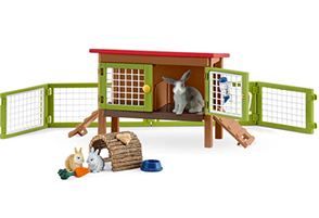 Bild zu schleich 42420 Kaninchenstall, für Kinder ab 5 Jahren, Farm World–Spielset für 13,70€ (VG: 18,99€)