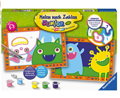 Bild zu Ravensburger Malen nach Zahlen 28941 – Lustige Monster – Kinder 5-7 Jahren für 7€ (VG: 13,49€)