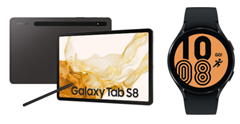 Bild zu Samsung Galaxy Tab S8 128GB inkl. gratis SAMSUNG Galaxy Watch4, BT, 44mm & 12 Monate Disney+ für 579€ (VG: 713,75€)