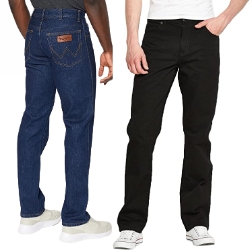 Bild zu Wrangler Herren Texas Jeans in Darkstone oder Schwarz in vielen Größen für 22,14€ (VG: 48€)