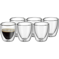 Bild zu 6-teiliges WMF Kult doppelwandige Espressotassen Set für 26,99€ (VG: 32,32€)