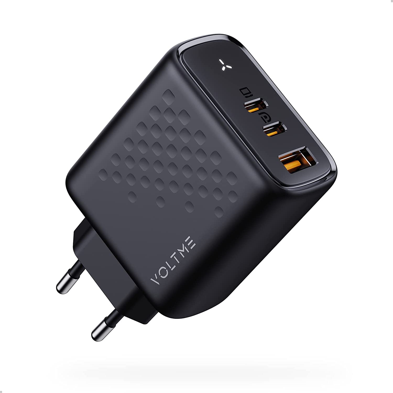 Bild zu 65 Watt Voltme 3-Port USB-C Ladegerät für 27,49€