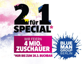 Bild zu Blue Man Group Berlin: 2 für 1 Special bis 20.03.