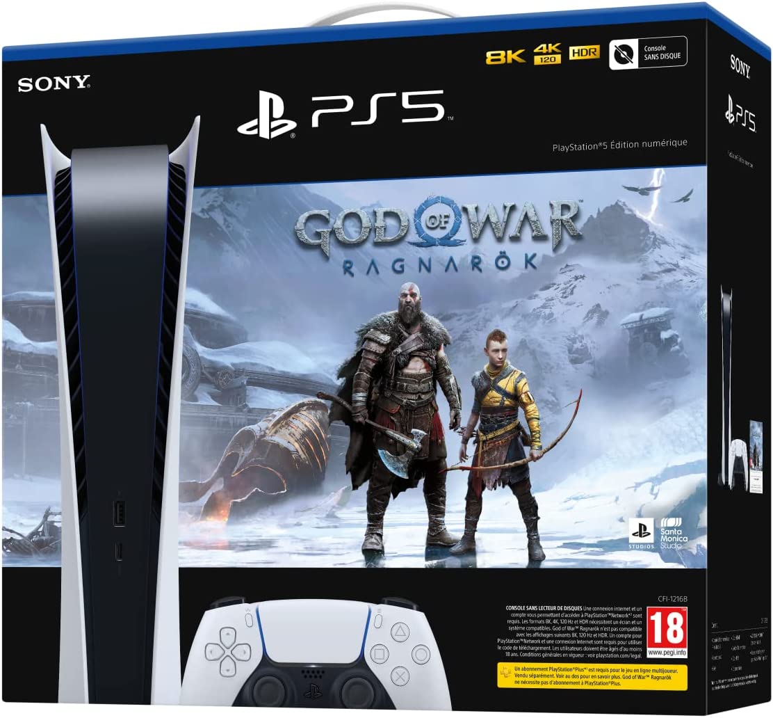 Bild zu Sony PlayStation 5 Digital Edition God of War Ragnarok Bundle für 475,62€ (Vergleich: 519,99€)