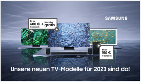 Bild zu Saturn & Samsung: neues TV Modell kaufen (Modell aus 2023) und gratis Soundbar sowie bis zu 600€ Cashback erhalten