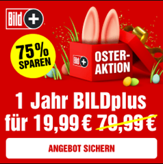 Bild zu [endet heute] 12 Monate BILDplus für je 1,99€ pro Monat (anstatt 7,99€/Monat) oder als Jahresabo für 19,99€ (anstatt 79,99€)