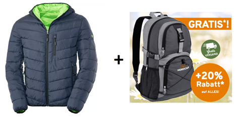 Bild zu Chiemsee Steppjacke inkl. gratis Wanderrucksack für 31,99€