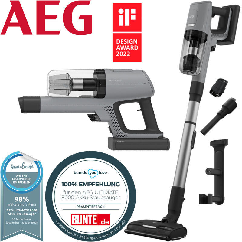 Bild zu Akku Bodenstaubsauger AEG AP81UB25UG für 249,99€ (Vergleich: 289,95€)