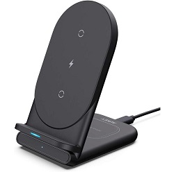 Bild zu 2-in-1 Aukey Aircore drahtlose Ladestation im Doppelpack für 45,90€ (Vergleich: 53,98€)