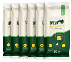 Bild zu Amazon-Marke: Presto! Haushaltstücher, vielseitig verwendbar, biologisch abbaubar, Zitrusduft, 252 Tücher (42 Tücher x 6 Packungen) für 4,70€