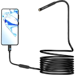 Bild zu Pancellent 1080P Endoskop Schlangeninspektionskamera END-W300-ONE (USB-C, WiFi, für Android und iOS) für 23,94€