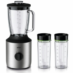 Bild zu Braun PowerBlend 3 JB 3272 Standmixer Smoothie Maker + 2 Smoothie ToGo Flaschen für 55,35€ (VG: 75,99€)