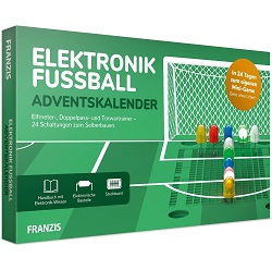 Bild zu Franzis Elektronik Fussball Adventskalender mit 24 Schaltungen zum Selberbauen (67333) für 7,59€ (Vergleich: 23,69€)