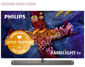 Bild zu PHILIPS 65OLED937/12 OLED TV (Flat, 65 Zoll / 164 cm, OLED 4K, SMART TV, Ambilight, Android TV™ 11 (R)) für 2365,20€