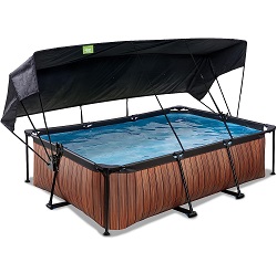 Bild zu Exit Toys Wood Pool mit Sonnensegel (220x150x65cm) für 179€ (Vergleich: 249€)