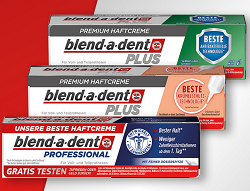 Bild zu Blend-a-dent-Haftcreme Dank Erstattung kostenlos testen