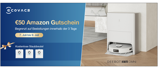 Bild zu ECOVACS DEEBOT X1 e OMNI Saugroboter mit Wischfunktion für 749€