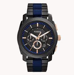 Bild zu [endet Mitternacht] Fossil Herrenuhr Machine Chronograph Edelstahl Bicolor für 72,97€ (VG: 94€)