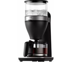 Bild zu Philips Filterkaffeemaschine – 1.25-Liter-Fassungsvermögen, bis zu 15 Tassen, Boil & Brew, schwarz/silbern (HD5416/60) für 89,10€