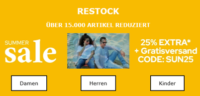 Bild zu Dress-for-less: 25% Extra Rabatt auf Sale + Versand gratis