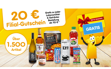 Bild zu Netto: 20 € Filial-Gutschein gratis zu jeder Bestellung ab 70 € Bestellwert