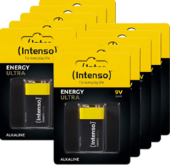 Bild zu 10 x Intenso Energy Ultra 9V Block Alkaline Batterie – 6LR61, 10x 9V Block 1er Pack für 11,99€