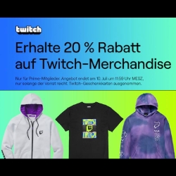 Bild zu [Prime] Amazon: 20% Rabatt auf Twitch Merchandise