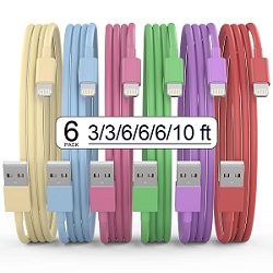 Bild zu 6er Pack Multicolor iPhone Ladekabel [Apple MFi Certified] für 4,99€