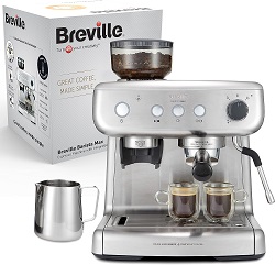 Bild zu Breville Barista Max Siebträgermaschine VCF126 mit 2,8 Liter Wasserbehälter für 329,99€ (Vergleich: 419,33€)