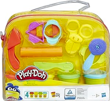 Bild zu Play-Doh Starter Set mit 9 Werkzeugen und 4 Dosen Knete, Kreativset für unterwegs für 15,95€