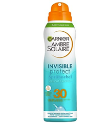 Bild zu Garnier Sprühnebel Sonnenschutz-Spray mit LSF30, Unsichtbarer und wasserfester Sonnencreme zum Sprühen, Ambre Solaire Invisible Protect, 1 x 200 ml für 6,80€