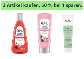 Bild zu [nur noch heute] 2 Guhl Artikel kaufen, 50% beim günstigeren Produkt sparen