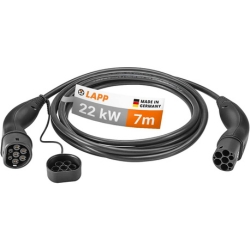 Bild zu LAPP Mobility Standard Gen II glatt schwarz Ladekabel für Elektrofahrzeuge, 22 kW, Kabellänge: 7 m für 119,99€ (VG: 182,81€)