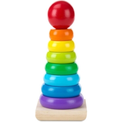 Bild zu Melissa & Doug Regenbogen Ring-Pyramide aus Holz (Motorikspielzeug) für 4€ (VG: 15,49€)