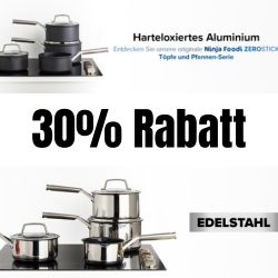 Bild zu [endet heute] Ninja Kitchen: 30% Rabatt auf die Zerostick Töpfe und Pfannen