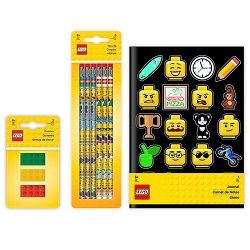 Bild zu Lego Schreib-Set (Radiergummis, Bleistifte, Notizbuch) für 16,99€ (Vergleich: 19,99€)